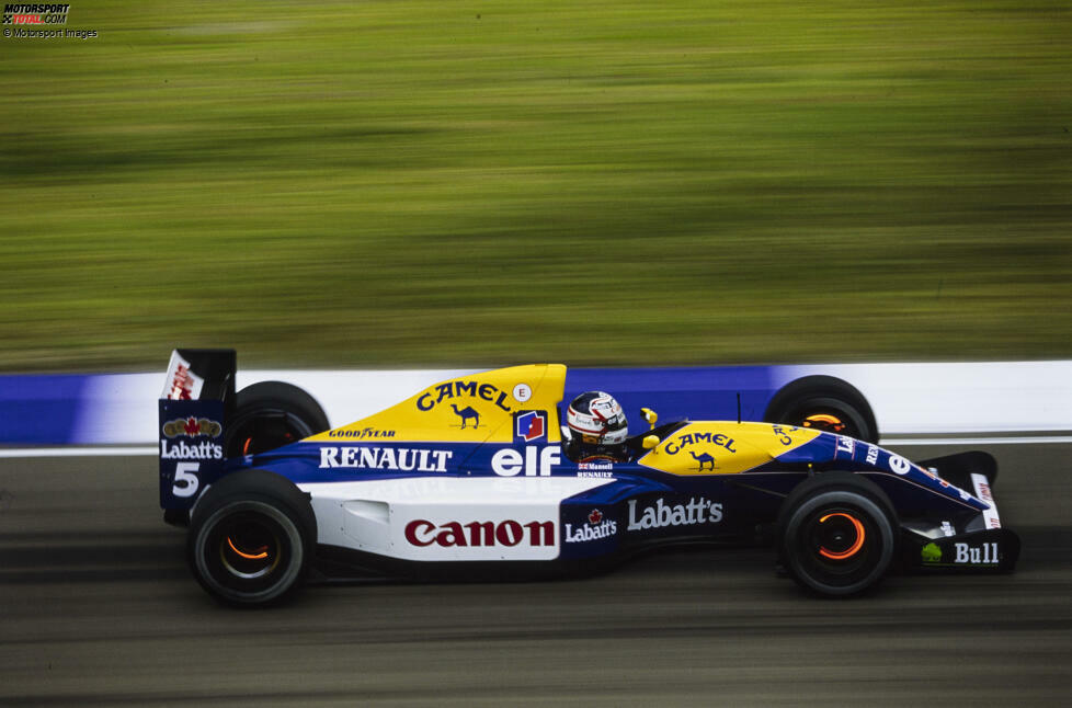 Zurück bei Williams startet Mansell ab 1991 richtig durch und erzielt 1992 auf dominante Art und Weise den WM-Titel. Nur in den zwei Jahren kommt er auf 16 seiner insgesamt 31 Formel-1-Siege.