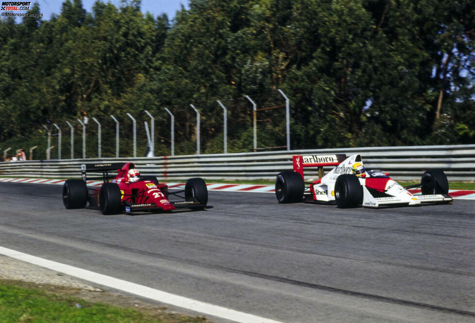 In Estoril verpasst Mansell den Boxenstellplatz und parkt deshalb rückwärts ein. Dafür hagelt es die schwarze Flagge, die Mansell aber ignoriert. Später im Rennen kollidiert er mit Senna und beide scheiden aus. Die Verantwortlichen sperren Mansell daher für einen Grand Prix.