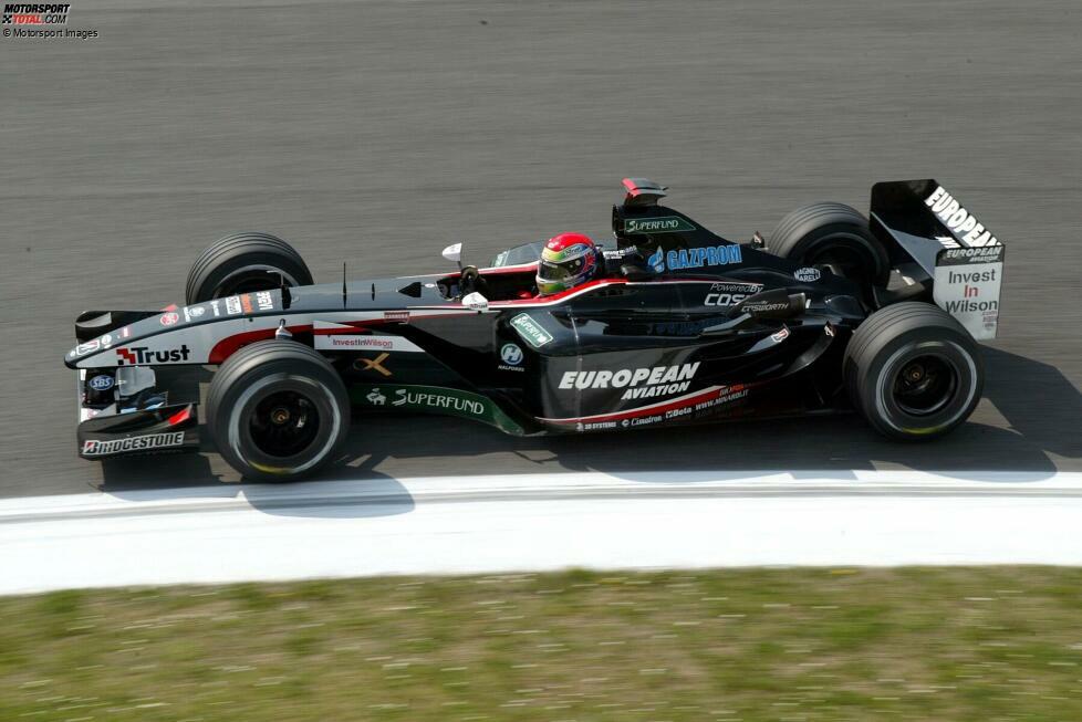 2003: Eigentlich sollte Justin Wilson ab 2003 für drei Jahre bei Minardi fahren. Doch zur Saisonmitte lockte Jaguar, weil ...