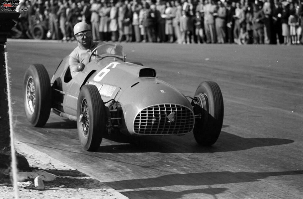 Italien 1950: Dorino Serafini (Italien) - sein erstes und einziges Formel-1-Rennen. Er teilt sich das Auto mit Alberto Ascari und kommt so auf den geteilten zweiten Platz.