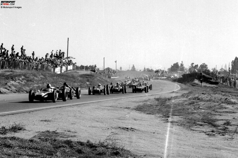 Riverside (1960) - Einmalig macht die Formel 1 ein Jahr später einen Abstecher nach Kalifornien für das Saisonfinale, es endet mit einem Lotus-Doppelsieg durch Stirling Moss und Innes Ireland. Die WM ist jedoch bereits entschieden. Jahre später kommt die Rennserie erneut in die Region: nach Long Beach.