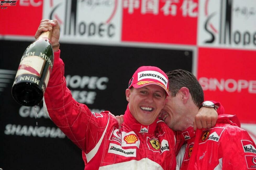 Nach dem China-Grand-Prix 2006 sah für die Ferrari-Fans noch alles gut aus. Mit seinem 91. Sieg hatte er die WM-Führung von Fernando Alonso zwei Rennen vor Schluss punktgleich übernommen. Ein Motorschaden in Japan verhinderte Titel Nummer 8 und Schumacher trat am Saisonende erstmals zurück.