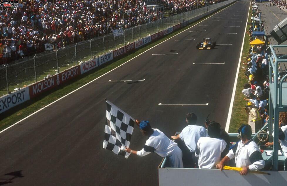 Drei WM-Titel später feierte Piquet in Kanada 1991 einen 23. und letzten unerwarteten Sieg. Sechs Fahrer fielen vor dem auf Rang acht gestarteten Benetton-Piloten aus, darunter auf berühmte Weise Nigel Mansell, der der Menge in der Schlussrunde zuwinkte und das Auto abwürgte. Piquet sagte Danke!