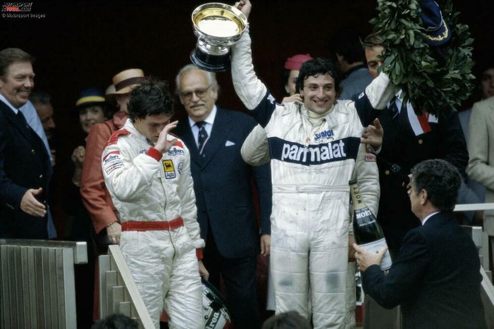 10. Riccardo Patrese (10 Jahre, 5 Monate, 2 Tage): Patrese feierte seinen ersten Sieg in seinem bereits sechsten Formel-1-Jahr, und das ausgerechnet in Monaco. Der kam allerdings etwas glücklich zustande. Weil zwei Autos vor ihm in der letzten Runde ausrollten, bekam er seine durch einen Dreher verlorene Führung zurück.