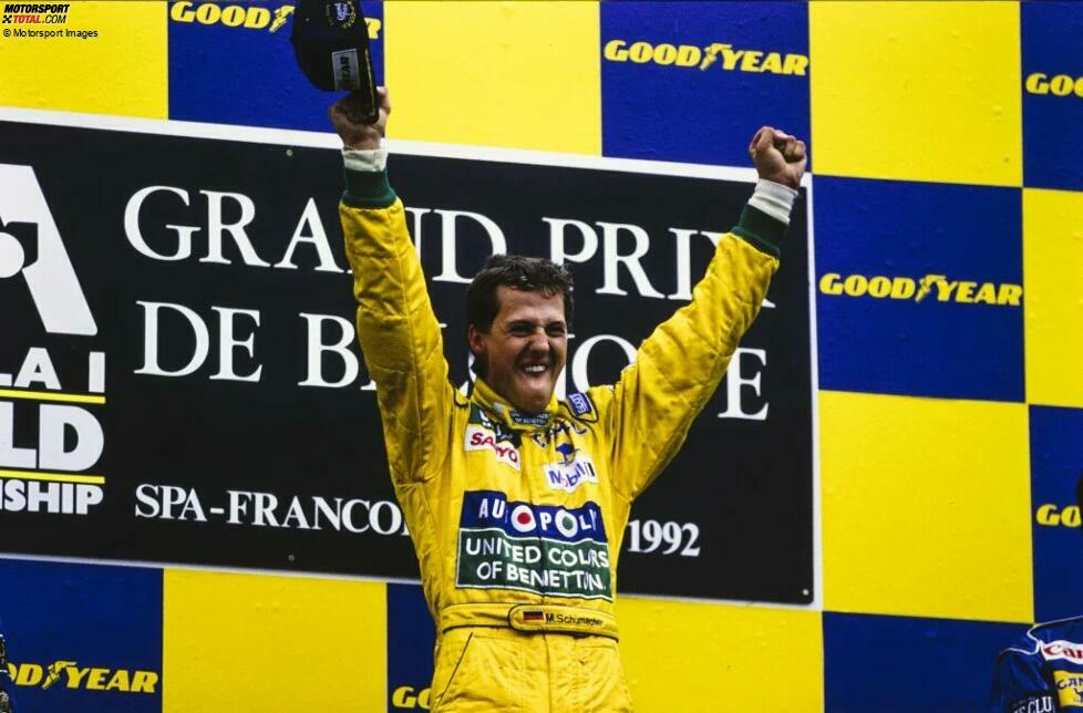 3. Michael Schumacher (14 Jahre, 1 Monat, 1 Tag): Ein Jahr nach seinem spektakulären Debüt in Belgien versetzte 