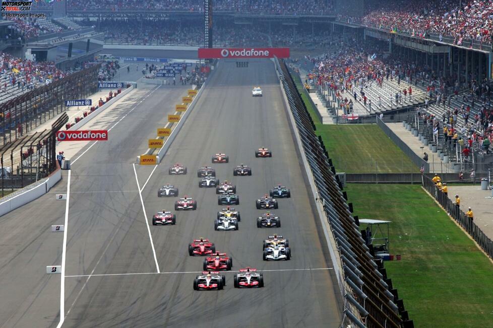 Indianapolis Motor Speedway in Indianapolis (USA): Formel 1 2000-2007 (auf dem Grand-Prix-Kurs)