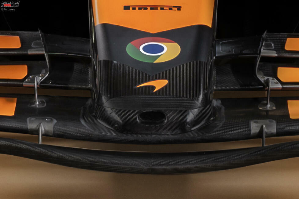 Ganz vorne am Auto lässt McLaren die Nase auf dem zweiten Frontflügel-Element ansetzen. Das haben wir so auch schon bei anderen Formel-1-Teams gesehen. Sehr viel mehr ...