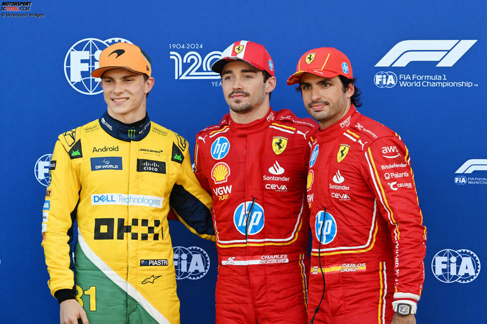 Monaco: Kein Patzer des Teams an sich, aber dennoch eine verpasste Chance. Oscar Piastri belegt im Qualifying in Monte Carlo knapp hinter Lokalmatador Charles Leclerc Platz zwei. Hätte der Australier in Q3 seine besten Sektoren zusammenbekommen, wäre er vor Leclerc gelandet.