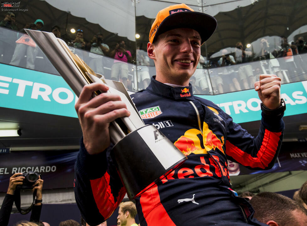 ... ebenfalls 31 Rennen, bis er 2017 in Malaysia zum zweiten Mal einen Formel-1-Grand-Prix als Sieger beendet.