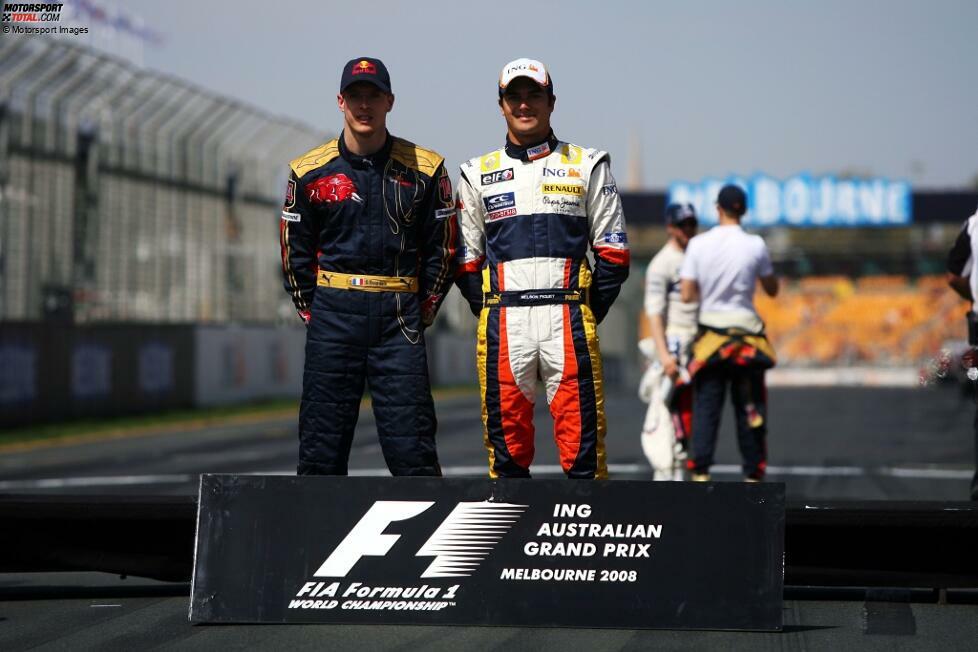 2008: 2 Rookies - 12. Nelson Piquet jun. (Renault/19) und 17. Sebastien Bourdais (Toro Rosso/4)