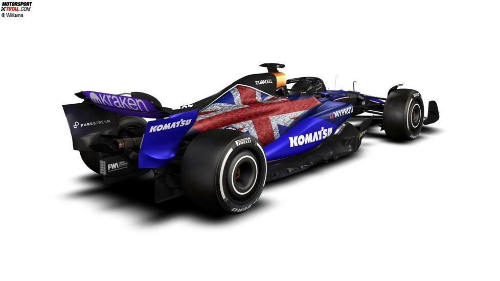 Silverstone: Passend zu seinem Heimrennen ändert das britische Traditionsteam Williams seine Farben und bildet den 