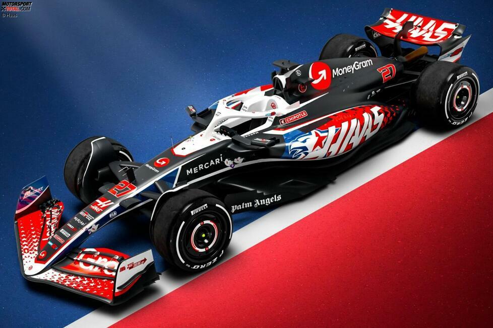 Austin: Für den USA-Grand-Prix 2024 gibt sich Haas erstmals in diesem Jahr einen neuen Look. Kein Wunder: Das Team ...