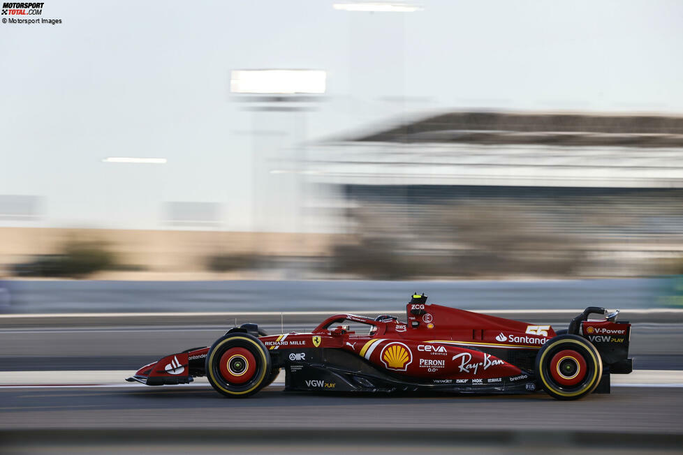 ... Carlos Sainz im Ferrari SF-24, der wiederum nur ein Polster von 0,015 Sekunden auf ...