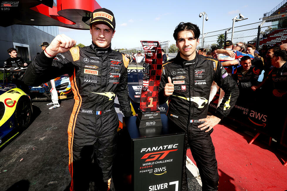 In der Silber-Kategorie feiern Cesar Gazeu und Aurelien Panis (Boutsen-VDS-Mercedes) den diesjährigen Gesamtsieg in der GT-World-Challenge-Europe.