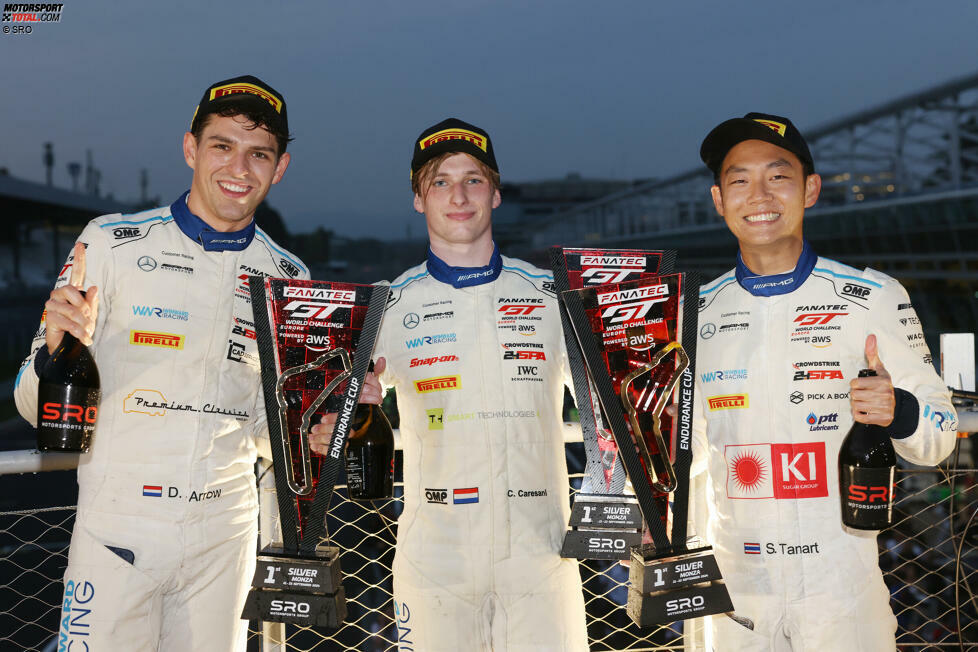 Daan Arrow, Tanart Sathienthirakul und Colin Caresani (Winward-Mercedes) dominieren die Silber-Fahrerwertung im Endurance-Cup. Weil der Titelgewinn schon vor dem Finale in Dschidda fix ist, verzichtet das Mercedes-Trio sogar darauf, beim letzten Rennen des Jahres anzutreten.
