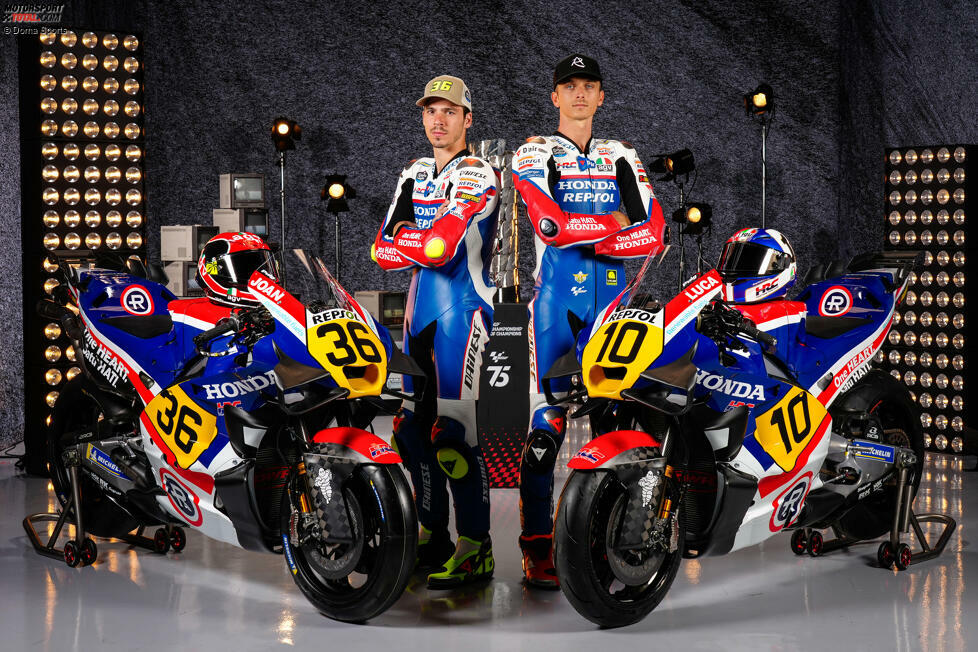 Honda (Joan Mir und Luca Marini): Retro-Design in Erinnerung an das Design, mit dem Freddie Spencer im Jahr 1983 Weltmeister in der 500er-Klasse wurde.