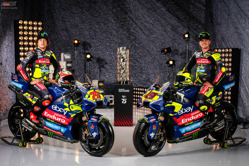VR46-Ducati (Marco Bezzecchi und Fabio Di Giannantonio): Retro-Design in Erinnerung an das Design 
