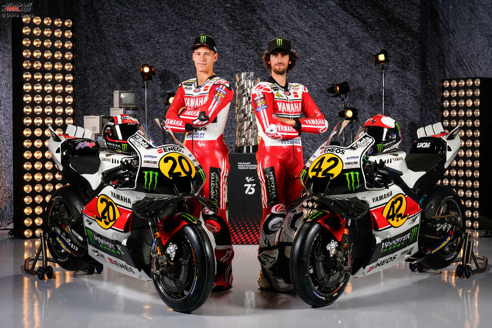 Yamaha (Fabio Quartararo und Alex Rins): Retro-Design in Erinnerung an das Design 