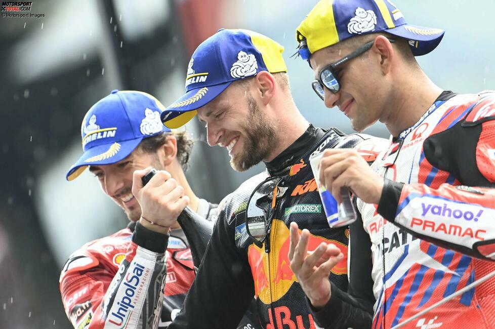 2021 (Spielberg 2): 1. Brad Binder (KTM), 2. Francesco Bagnaia (Ducati), 3. Jorge Martin (Pramac-Ducati)