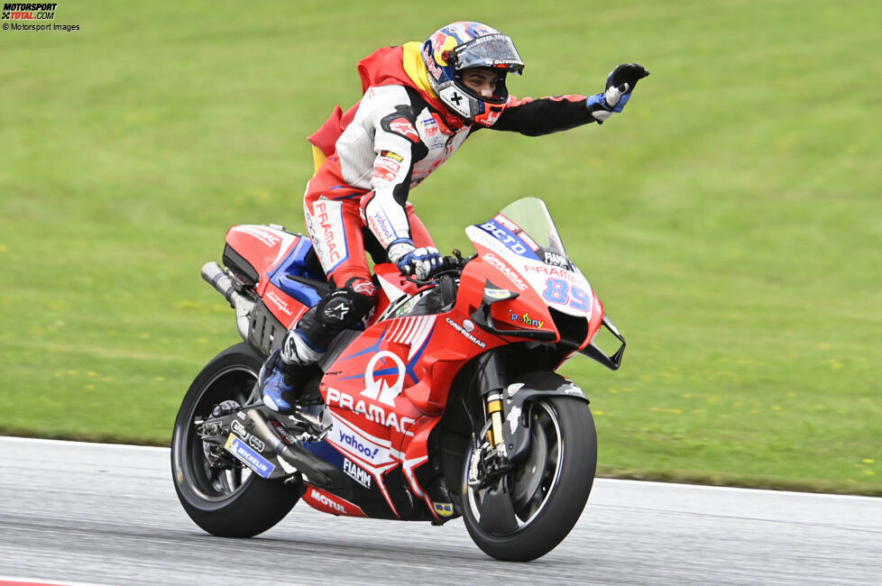 8: Jorge Martin feierte seinen ersten Sieg in seiner Debütsaison 2021, als er auf dem Red Bull Ring gewann. Zwei Jahre später kämpfte er bis zum letzten Rennen um die Weltmeisterschaft, und errang vier weitere Siege - ohne die Sprintrennen mitzurechnen, in denen er ein Experte ist. 2024 ist er erneut Anwärter auf den Titel.
