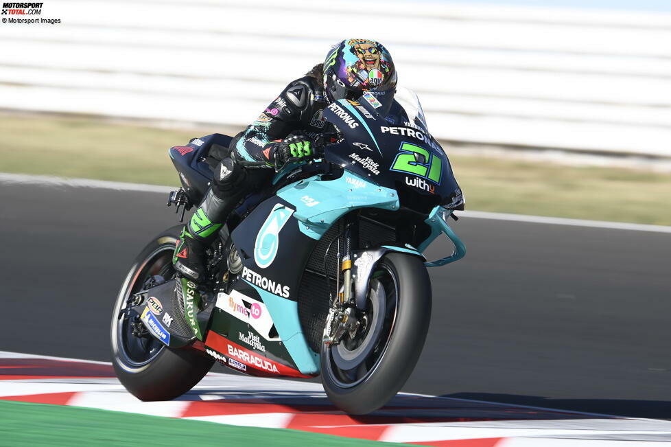 3: Im Corona-Jahr 2020 gewannen in den ersten zwölf Rennen neun verschiedene Fahrer, wobei es für fünf von ihnen ein Premiensieg war - so auch für Franco Morbidelli, der beim Grand Prix von San Marino triumphierte. In derselben Saison gewann er zwei weitere Rennen.