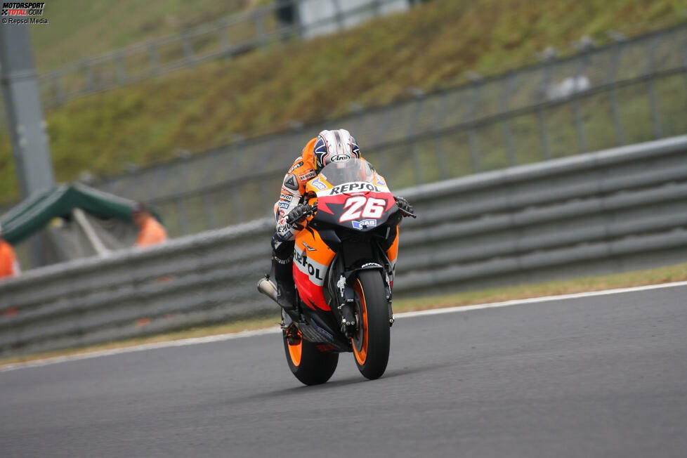 31: Dani Pedrosa kam mit hohen Erwartungen in die MotoGP, nachdem er drei 125er- und 250er-Titel in Folge gewonnen hatte. Er war nahe dran, sein erstes Rennen zu gewinnen, aber es dauerte bis zum vierten Rennen in China. Verschiedene Umstände führten dazu, dass Pedrosa nie den MotoGP-Titel gewann. Er kann aber 31 Siege vorweisen.