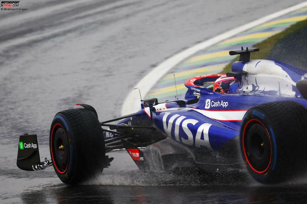 Der Rekord für die längste Distanz mit den Full-Wet-Regenreifen geht an Racing-Bulls-Pilot Liam Lawson: Der Neuseeländer fuhr in seinem Stint insgesamt 81,871 Kilometer und damit so viele wie kein anderer Pilot.