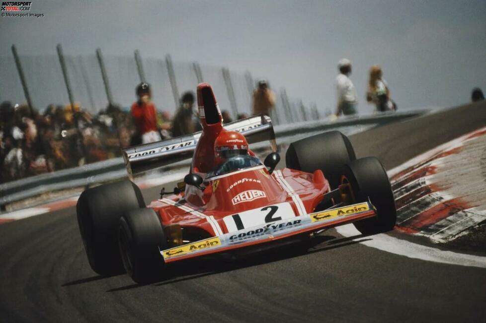 Niki Lauda (6): Der Österreicher ist 1974 vom Niederlande- bis zum Italien-Grand-Prix der erste Pilot, der in der Königsklasse sechs Poles in Folge holt. Die Serie endet erst beim vorletzten Rennen in Kanada, wo Lauda in der Qualifikation lediglich 0,042 Sekunden auf Emerson Fittipaldi fehlen.