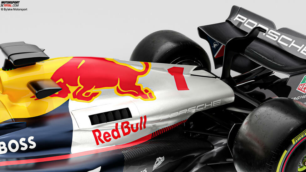 Die Motorhaube und der Heckflügel, hat ein Insider verraten, hätte sich Porsche mit Sicherheit nicht nehmen lassen. Red-Bull-Insider sagen sogar: Porsche wollte noch mehr Sichtbarkeit als auf den hier gezeigten Designs. Wie es wirklich gewesen wäre, werden wir wohl nie erfahren.