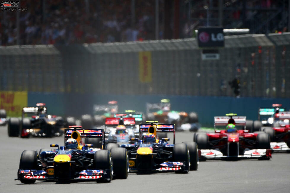 Die meisten Autos im Ziel - Beim Europa-GP 2011 kamen alle 24 gestarteten Autos ins Ziel. Nie zuvor sahen bei einem Rennen mehr Fahrer die Zielflagge - und werden das wohl auch nicht mehr tun. Denn damit 25 Autos ins Ziel kommen könnten, müsste es nach aktuellem Stand erst einmal drei neue Teams geben. Und die sind gerade nicht in Sicht.