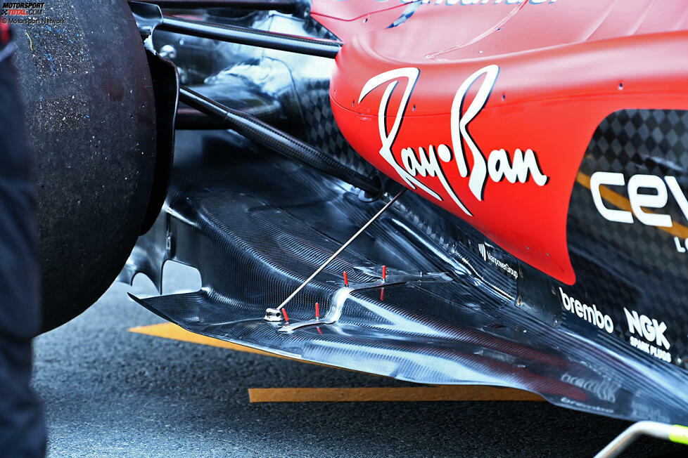 Ferrari rüstete den SF-23 in Baku mit weiteren Sensoren aus, um zusätzliche Daten zu sammeln.