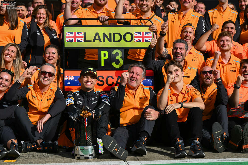 Lando Norris (Redaktion: 2) - Wir stellen uns die Frage, wie viel Schuld er selbst bei der Fehlentscheidung am Ende trägt? Hätte er den Medium fordern müssen? Letztendlich ein gutes Rennen, aber eben auch kein perfektes. Im Qualifying wäre zum Beispiel mehr drin gewesen, und auch beim Start verlor er zunächst einen Platz.