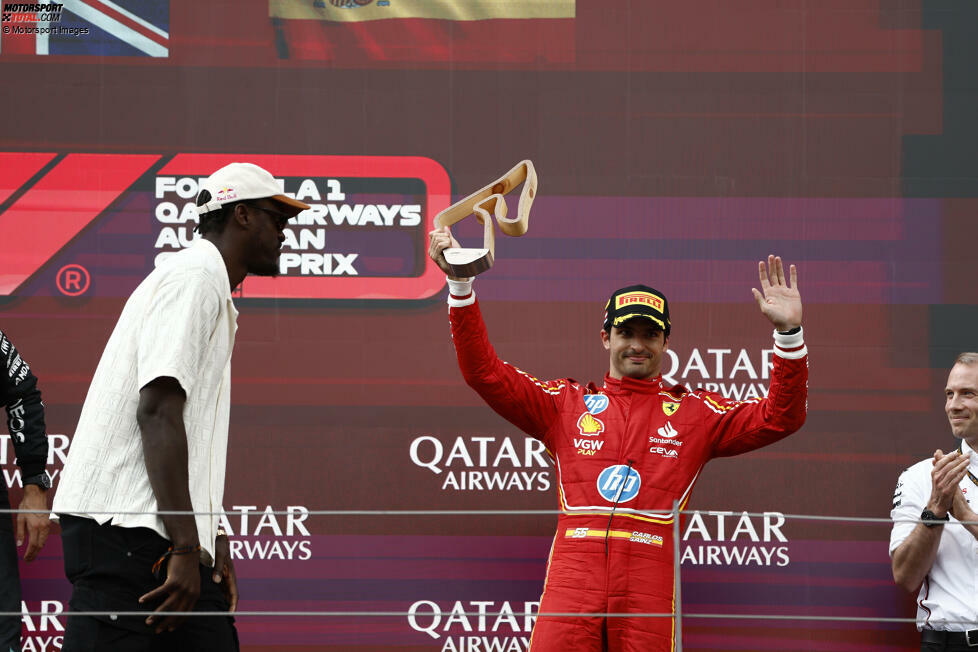 Carlos Sainz (Redaktion: 2) - Auch wir attestieren dem Spanier eine gute Leistung. Ferrari ist aktuell vermutlich nur die vierte Kraft hinter Red Bull, Mercedes und McLaren. Folglich hat er mit P3 im Rennen wahrscheinlich das Maximum herausgeholt. War zudem am ganzen Wochenende schneller als der Teamkollege.