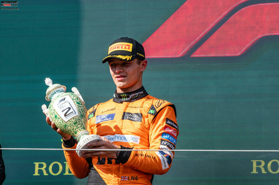 Lando Norris (Redaktion: 2) - Ein Redakteur hätte auch bei uns die Bestnote gegeben, die Mehrheit war allerdings dagegen, weil er zunächst den Start verlor und dann bis zur Rennmitte auch nicht schneller als Piastri war. Das Kräfteverhältnis kippte erst danach leicht. Etwas zu wenig für eine 1.