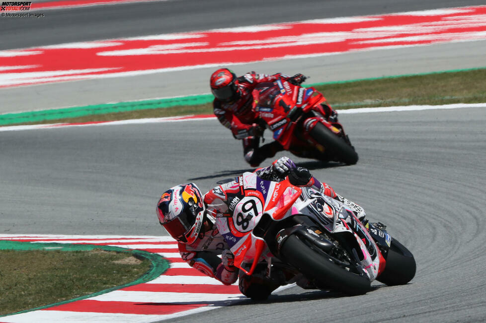 Katalonien: 1. Jorge Martin (155), 2. Francesco Bagnaia (116), 3. Marc Marquez (114), 4. Enea Bastianini (94), 5. Maverick Vinales (87)