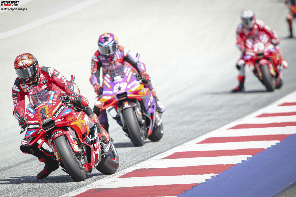 Österreich: 1. Francesco Bagnaia (275), 2. Jorge Martin (270), 3. Enea Bastianini (214), 4. Marc Marquez (192), 5. Maverick Vinales (139)