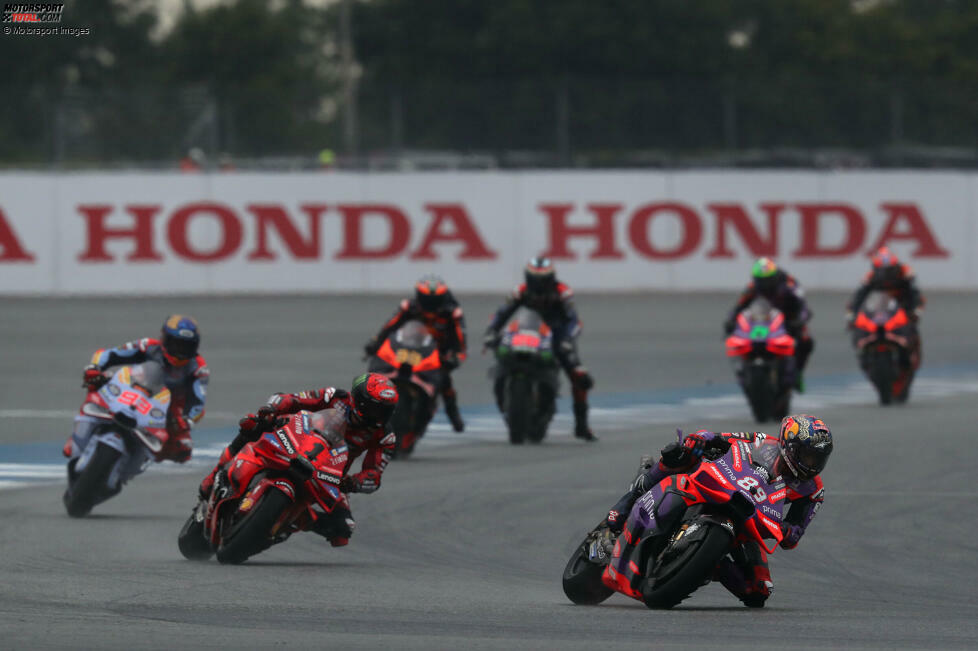 Thailand: 1. Jorge Martin (453), 2. Francesco Bagnaia (436), 3. Marc Marquez (356), 4. Enea Bastianini (345), 5. Brad Binder (203)