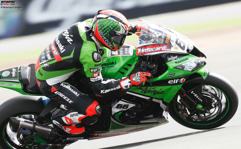 Kawasaki-Pilot Tom Sykes liefert sich in der WSBK 2013 ein Duell mit Aprilia-Pilot Eugene Laverty und setzt sich schlussendlich durch. Es ist Kawasakis erster Titel seit Scott Russell 1993.