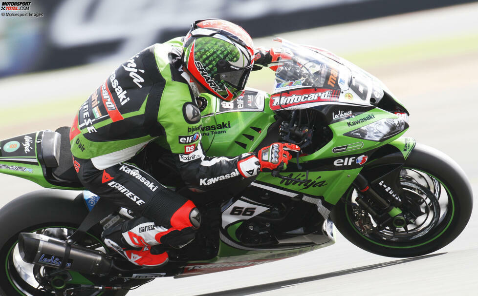 Platz 2: Kawasaki - Tom Sykes triumphiert mit der Kawasaki ZX-10R in der Saison 2013 und holt den zweiten WSBK-Titel für die 