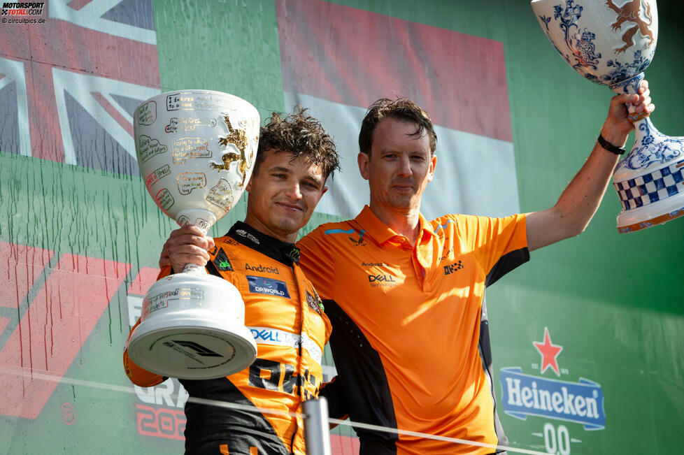 Lando Norris (Redaktion: 1) - Der Rennsieger ist der einzige Pilot, der auch von uns die 1 bekommt. Abziehen kann man nur den Start, aber den 