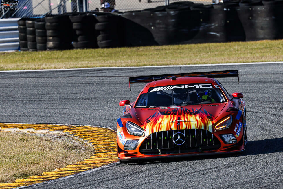 Mikael Grenier kam in Daytona nicht viel zum Fahren, weil der 75-Express-Mercedes #75 infolge einer defekten Wasserpumpe früh abgestellt wurde. Umso besser, dass der Kanadier den Frust in Bathurst direkt abschütteln kann.