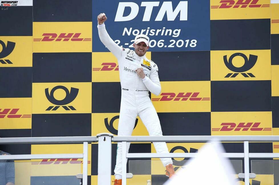 2 Siege: Edoardo Mortara (2016, 2018). 2016 führt der Abt-Pilot in einem Fotofinish gegen Jamie Green einen Audi-Doppelerfolg an.