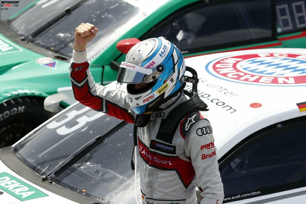 2 Siege: Rene Rast (2019, 2024). Der dreimalige DTM-Champion ist einer von vier Piloten, die mit zwei Marken in Nürnberg gewinnen. 2019 bleibt der Rosberg-Audi-Pilot beim Start stehen und ist Letzter.