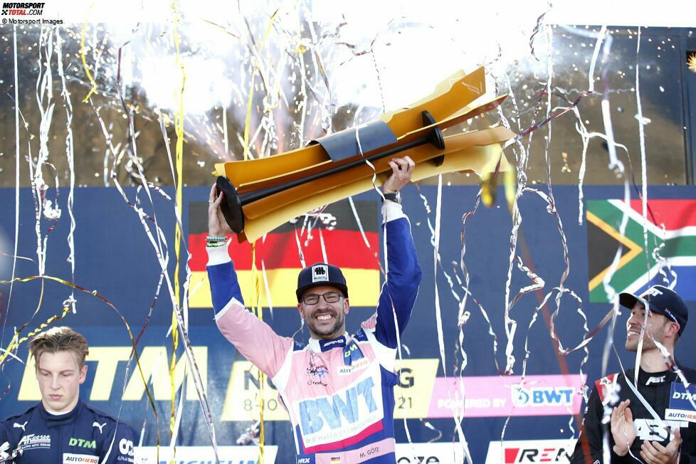 Beim Skandal-Titelfinale ist er nach der Kollision zwischen van der Linde und Lawson der lachende Dritte - und profitiert von der Mercedes-AMG-Teamorder, die Lucas Auer einbremst.