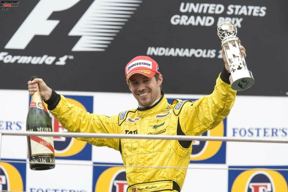 Tiago Monteiro (2005): Dieses Podium nimmt ihm keiner. Zwar fahren in Indy 2005 außer Ferrari nur Jordan und Minardi mit, doch der dritte Platz von Monteiro steht in den Geschichtsbüchern. In Spa punktet er ein zweites Mal im letzten Jordan-Jahr, bevor das Team in Midland umbenannt wird. Der Portugiese darf an Bord bleiben.