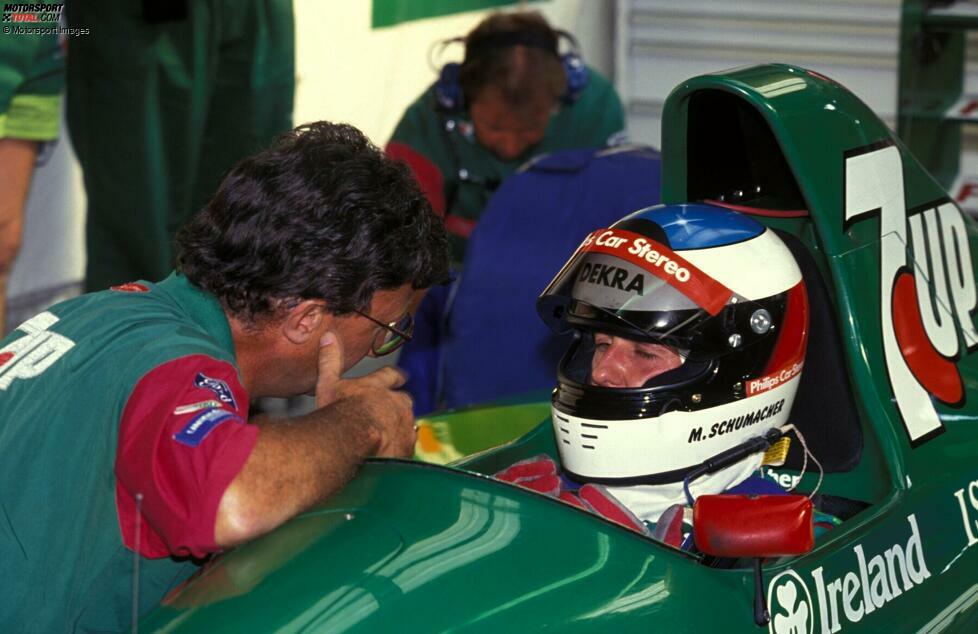 Michael Schumacher (1991): Das berühmteste Jordan-Debüt dauert nur ein Rennen. In Spa 1991 geht 