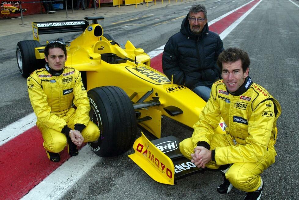 Ralph Firman (2003): Als amtierender Formel-Nippon-Meister bekommt der Ire von Eddie Jordan eine Chance. Während Teamkollege Giancarlo Fisichella in Brasilien überraschend gewinnt, holt Firman nur in Spanien einen Punkt und zollt dem sportlichen Absturz des Teams Tribut. Zwei Rennen muss er verletzt auslassen, nach der Saison ist Schluss.