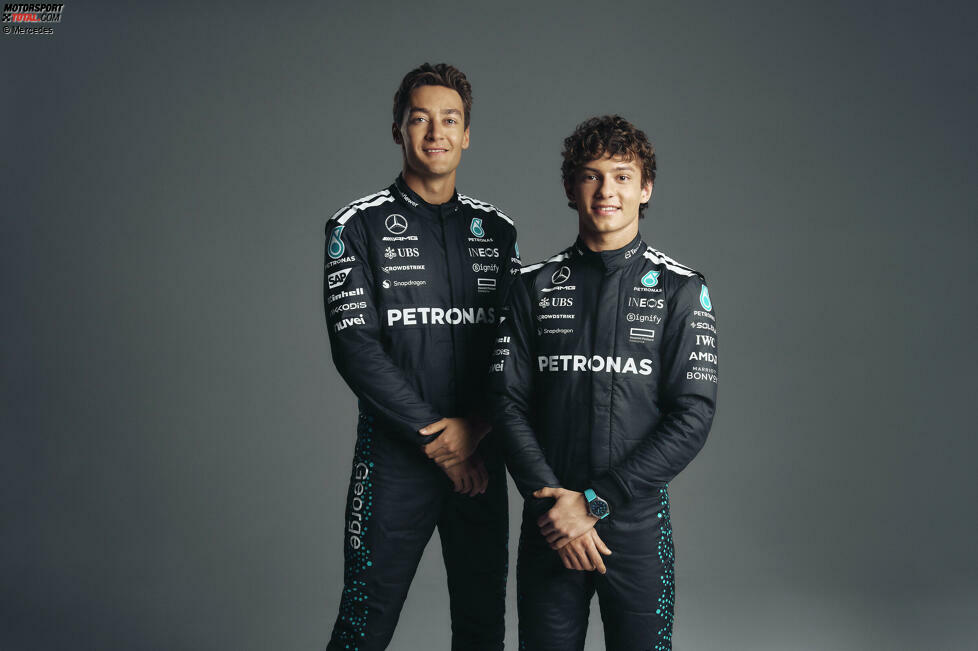 Gleiches gilt für Andrea Kimi Antonelli, der bei Mercedes eine höhe Hürde bekommt: George Russell nahm es sogar mit Lewis Hamilton auf, dem erfolgreichsten Fahrer aller Zeiten. Ob er auch den Italiener in die Schranken weisen kann, wird sich zeigen.