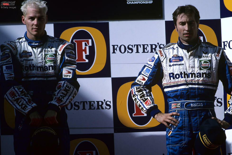 1997: Für Heinz-Harald Frentzen ist Williams die große Chance. Doch Jacques Villeneuve als Teamkollege stiehlt ihm die Show: Der Kanadier wird Weltmeister, Frentzen 