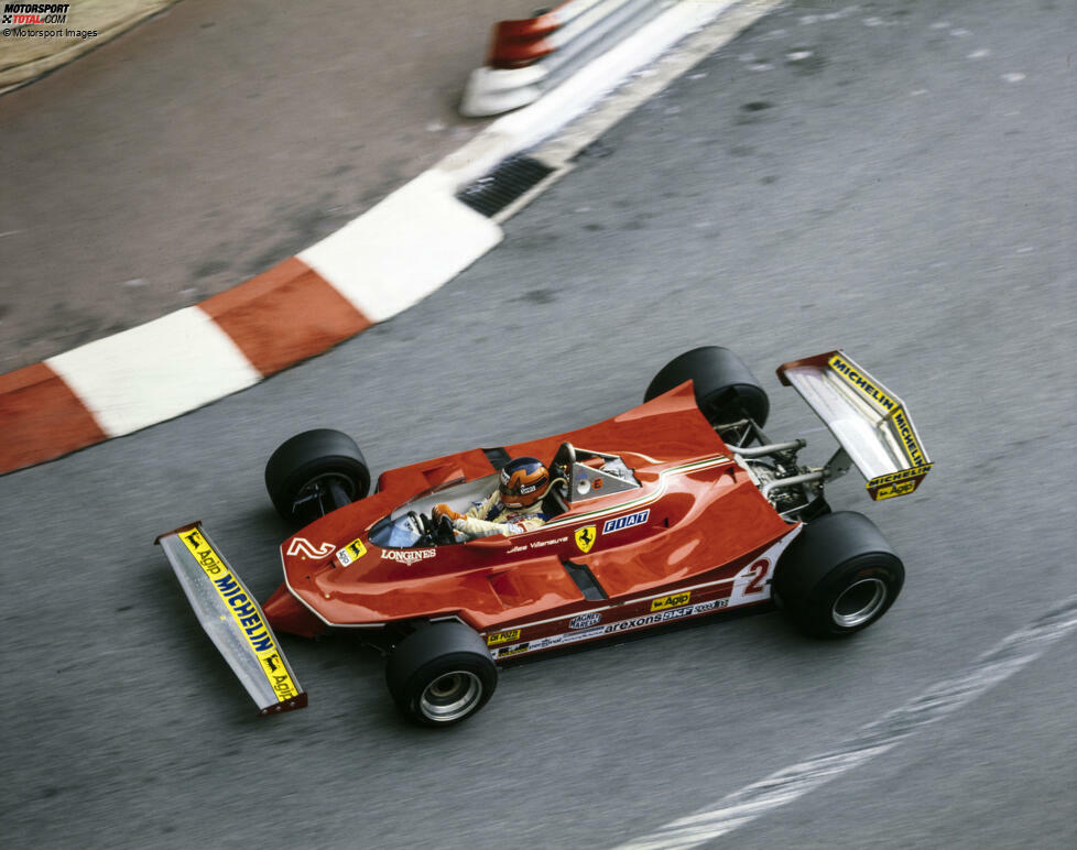 1980 geht fast gar nichts für Villeneuve: Im schwierig zu fahrenden 312T5 ist der fünfte Platz in Monaco (Foto) das höchste der Gefühle. Villeneuve punktet überhaupt nur bei vier Grands Prix, darunter ein weiterer fünfter Platz in Kanada. Mit dem Titelkampf hat Ferrari nichts am Hut. Scheckter holt gar nur einmal Punkte und tritt zurück.